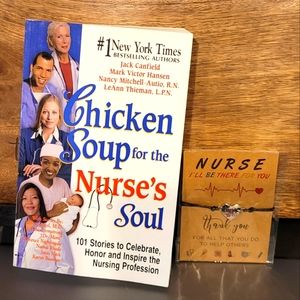Nurse Bundle 2 with Chicken Soup For The Nurse's Soul &  Nurse Bracelet